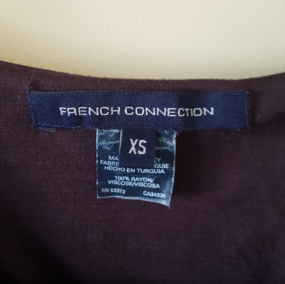 French Connection asymmetric brown flowy tank top - Picture 5 of 7